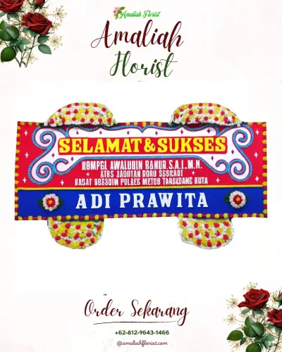 Karangan Bunga Ucapan Selamat di Aur
